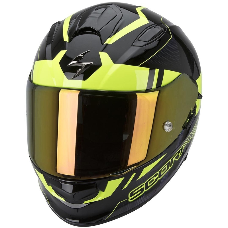 Moto integralna čelada Scorpion EXO-510 Stage črno-rumena razprodaja
