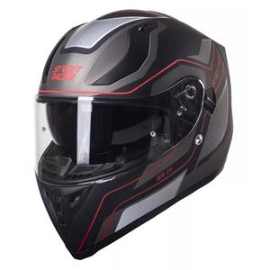 Integralna motoristična čelada Street Racer SR I1 črno-sivo-rdeča