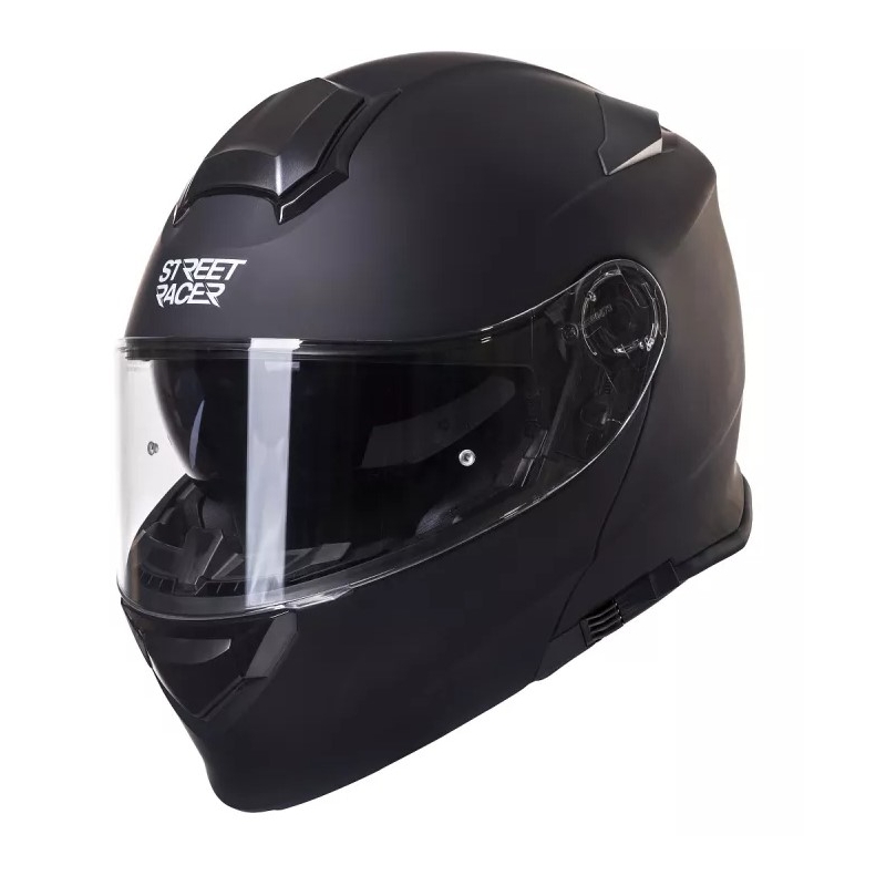 Motociklistična čelada Street Racer SR V1 black mat flip-up