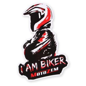 MotoZem I Am Biker Sticker - Man