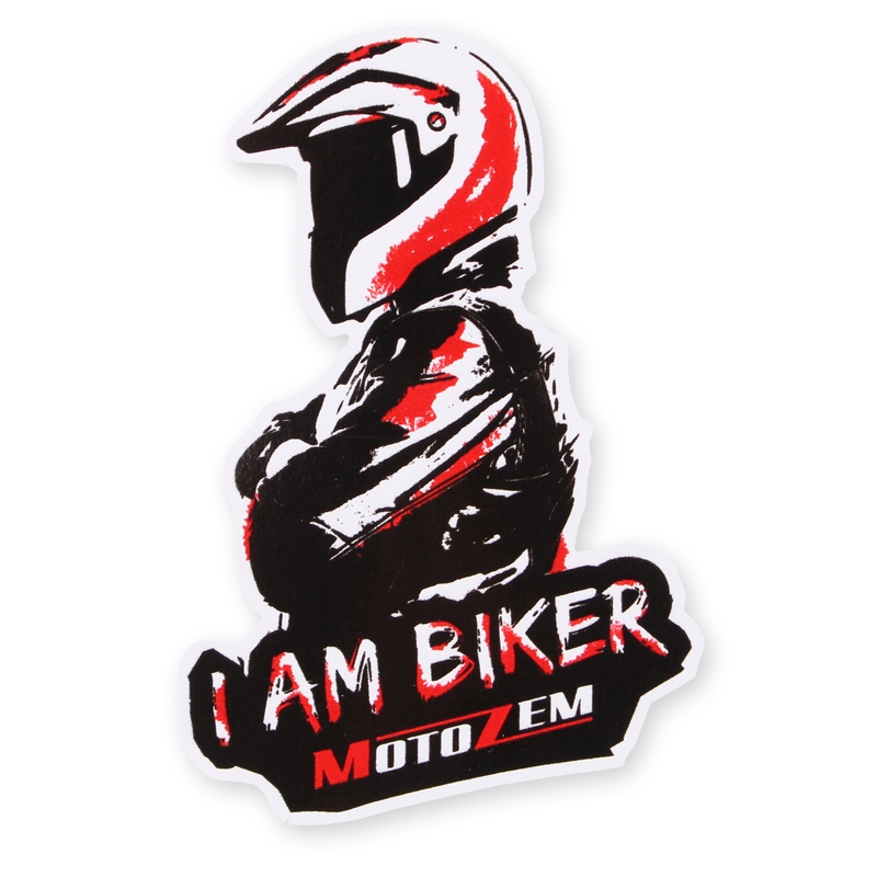 MotoZem I Am Biker Sticker - Man