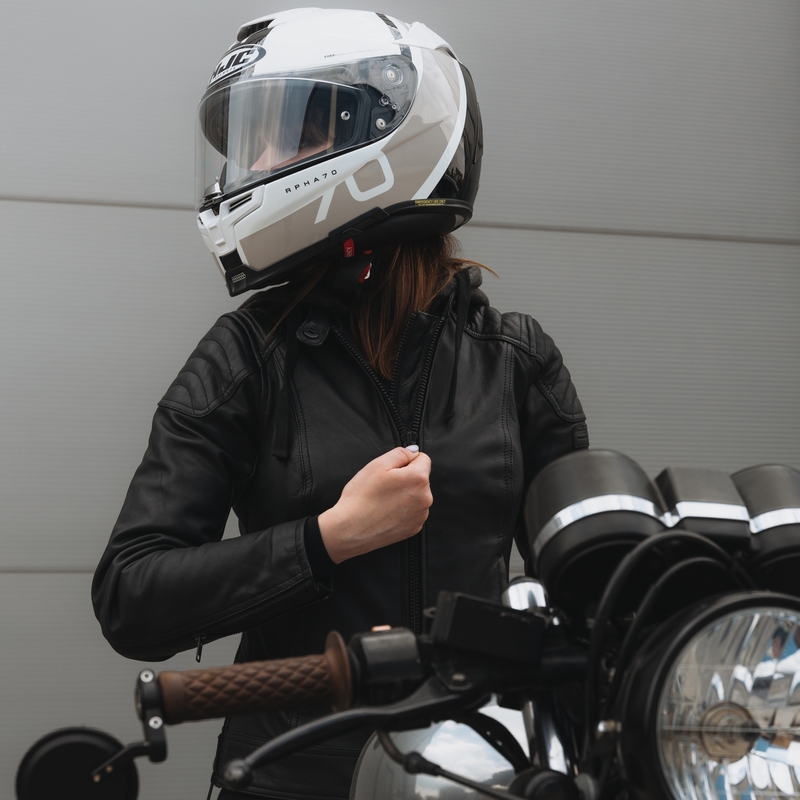 Ženska motoristična jakna Rebelhorn Impala črna