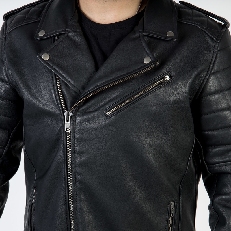 Ozone Ramones Moderna črna motoristična jakna razprodaja