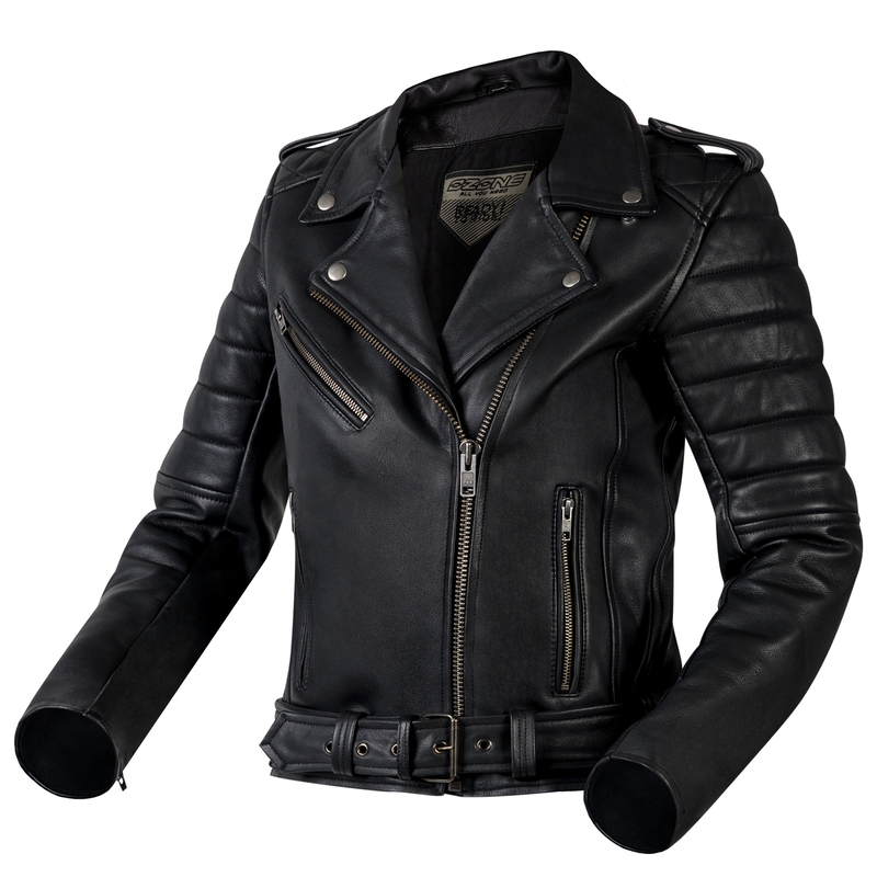 Ženska motoristična jakna Ozone Ramones Modern Black razprodaja