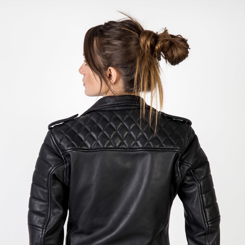 Ženska motoristična jakna Ozone Ramones Modern Black razprodaja