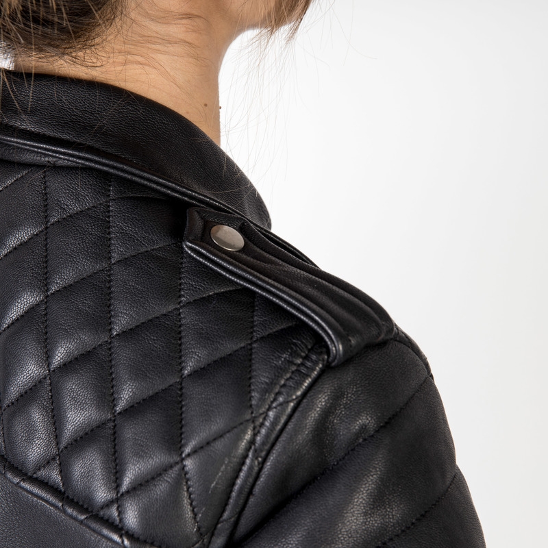 Ženska motoristična jakna Ozone Ramones Modern Black razprodaja