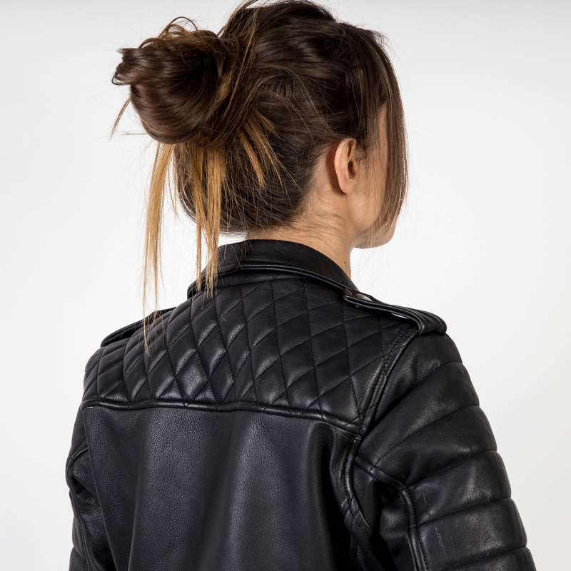 Ženska motoristična jakna Ozone Ramones Modern Black razprodaja