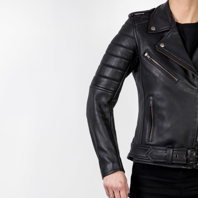 Ženska motoristična jakna Ozone Ramones Modern Black razprodaja