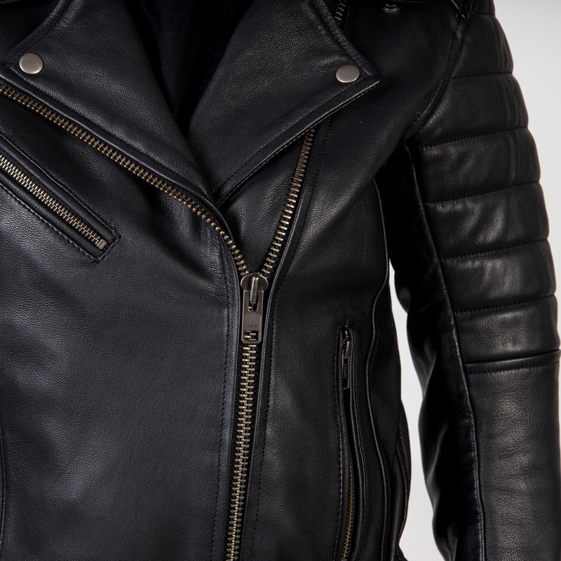 Ženska motoristična jakna Ozone Ramones Modern Black razprodaja