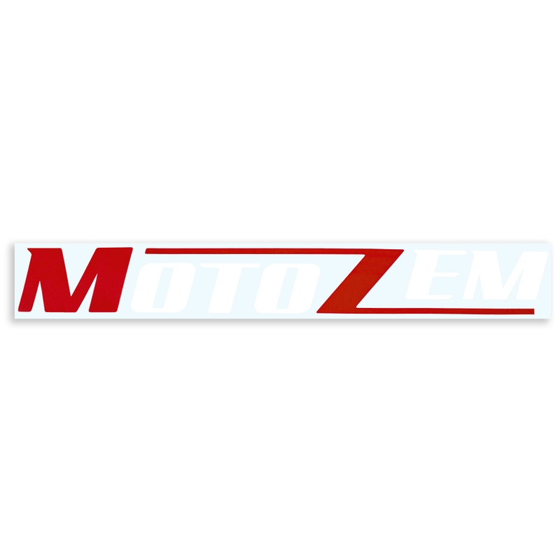 MotoZem logotip nalepka bela