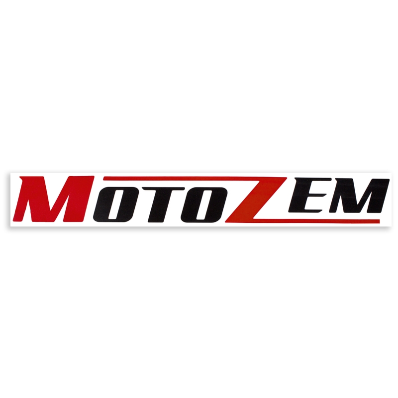 MotoZem logotip nalepka črna