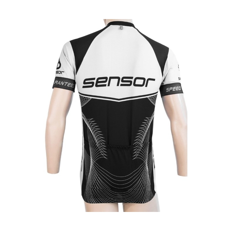 Sensor Team Up majica črno-bela - kratki rokavi razprodaja