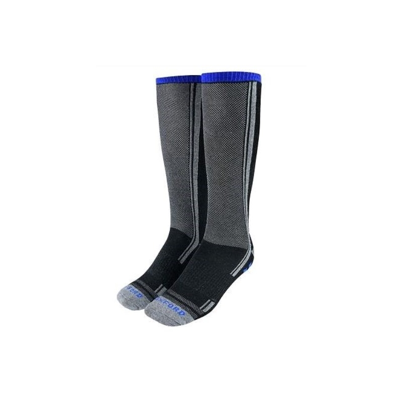 Nogavice Oxford COOLMAX® sivo-črno-modre