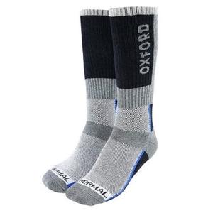 Termalne nogavice Oxford sivo-črno-modre