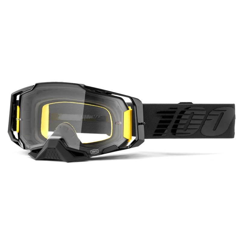 Motokros očala 100% ARMEGA Nightfall black (prozorna pleksi)