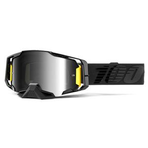 Motokros očala 100% ARMEGA Nightfall black (zrcalna srebrna pleksi stekla)