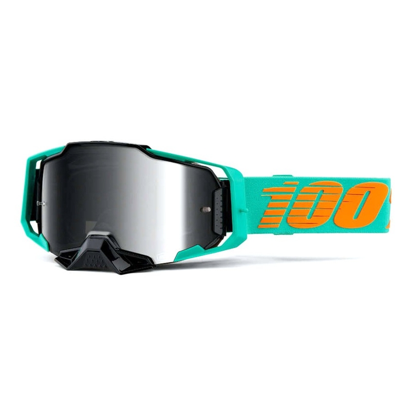 Motokros očala 100% ARMEGA Clark turquoise (srebrna zrcalna pleksi stekla)