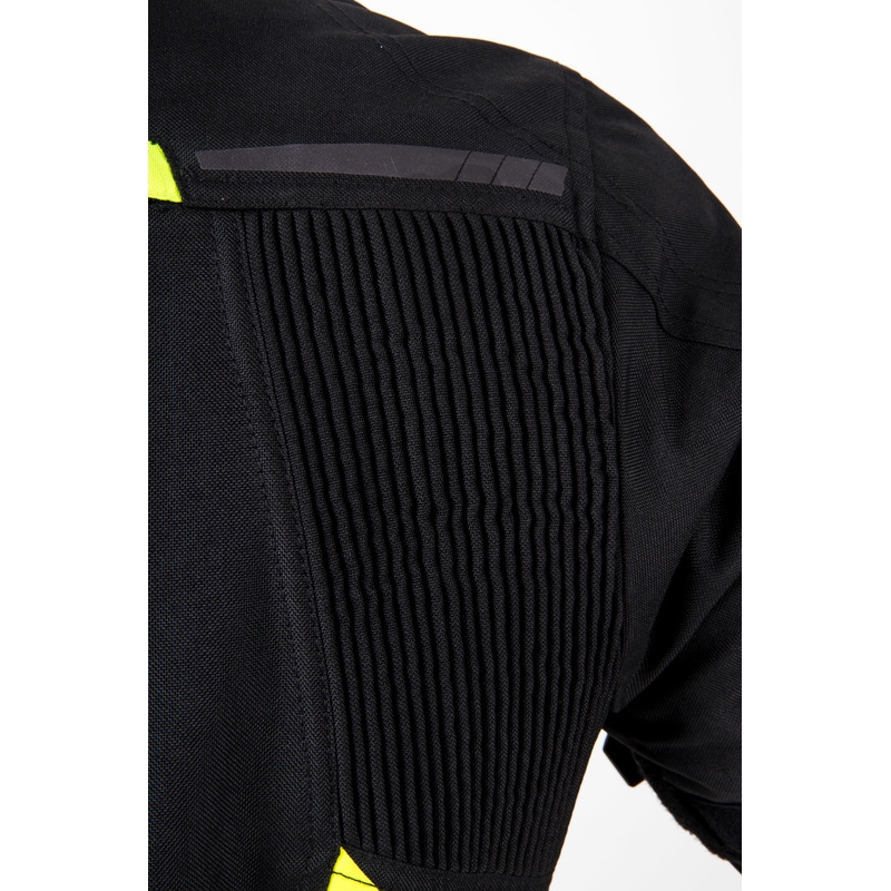 Motoristična jakna Ozone Delta IV črno-fluo rumena