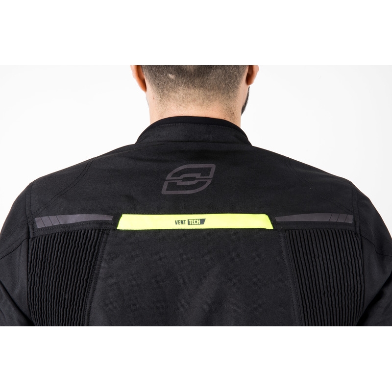 Motoristična jakna Ozone Delta IV črno-fluo rumena