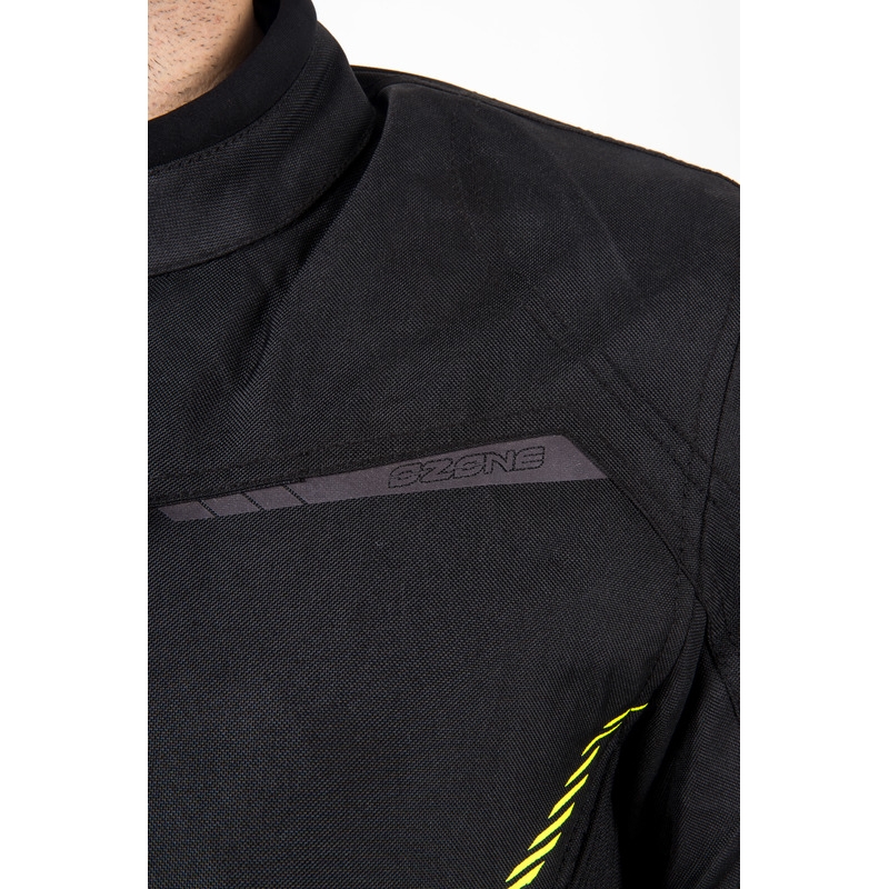 Motoristična jakna Ozone Delta IV črno-fluo rumena