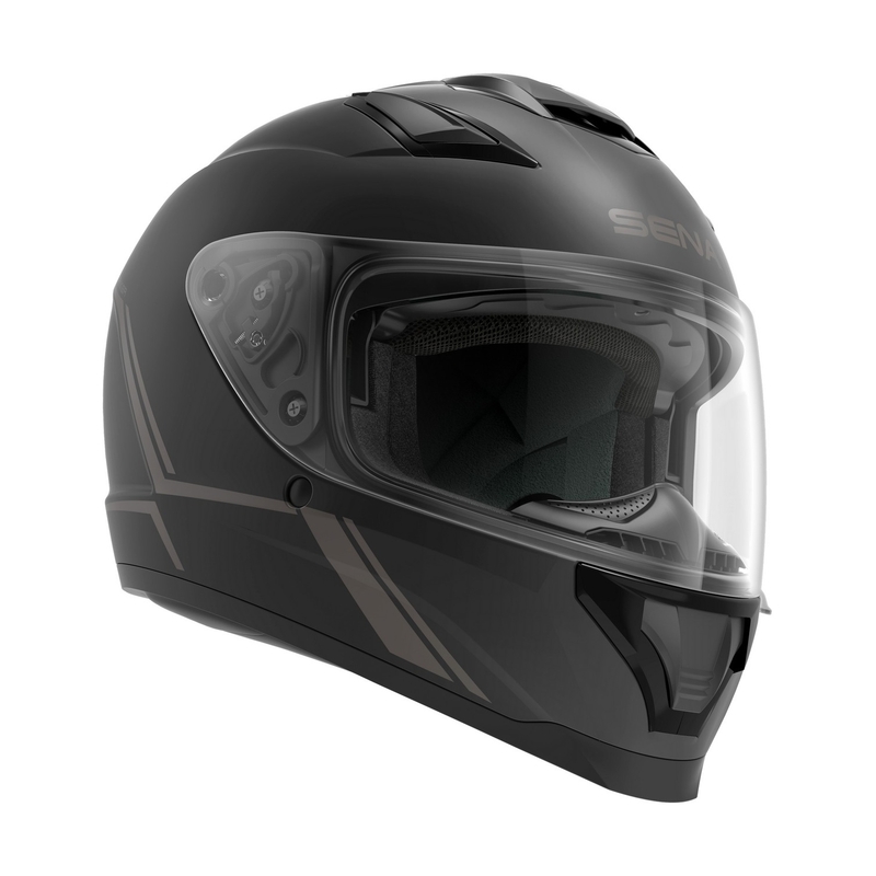 Integralna motoristična čelada z mrežasto slušalko SENA Stryker Black Matte