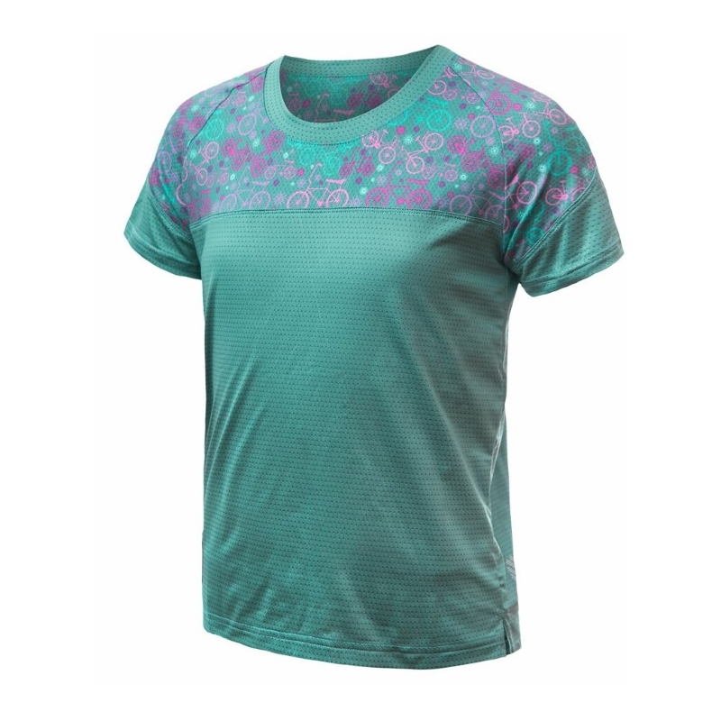 SENSOR CYKLO HELIUM otroška brezplačna majica mint/rožnata kolesa razprodaja