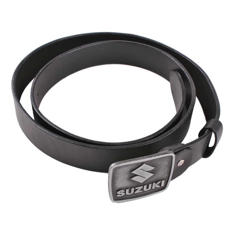 Usnjeni moto pas z zaponko Suzuki