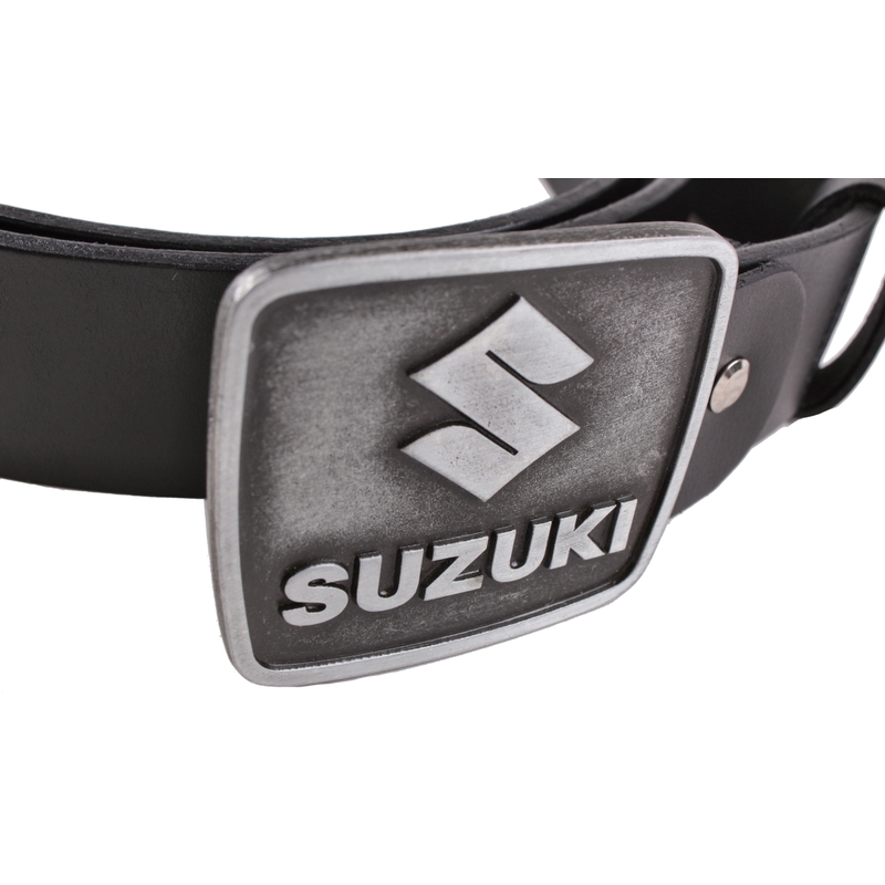 Usnjeni moto pas z zaponko Suzuki