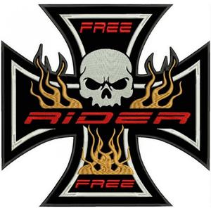 Križ z našitkom oranžna - velik