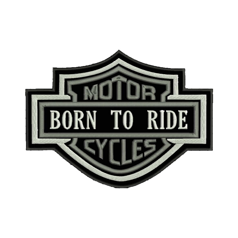 Patch Motor Cycles siva - velika