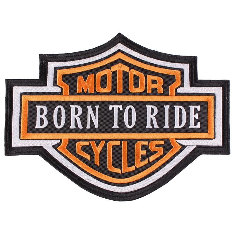 Patch Motor Cycles oranžna - velika
