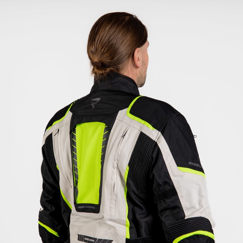 Rebelhorn Hiker III črno-sivo-fluo rumena motoristična jakna razprodaja