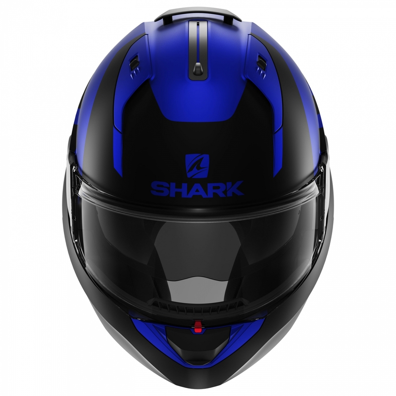 Nagibna čelada SHARK EVO-ES Kedje črno-modra mat