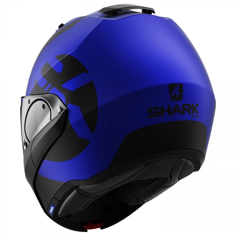 Nagibna čelada SHARK EVO-ES Kedje črno-modra mat