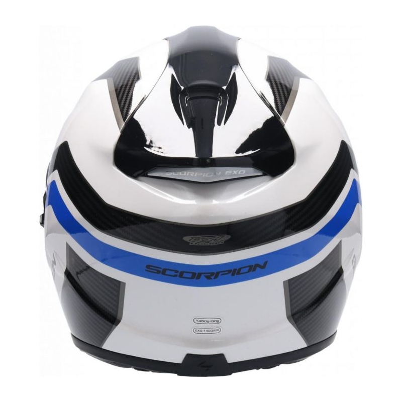 Integralna motoristična čelada Scorpion EXO-1400 Air Fortuna belo-modra