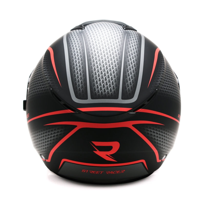 Odprta motoristična čelada Street Racer Pilot Black-Red Matte razprodaja