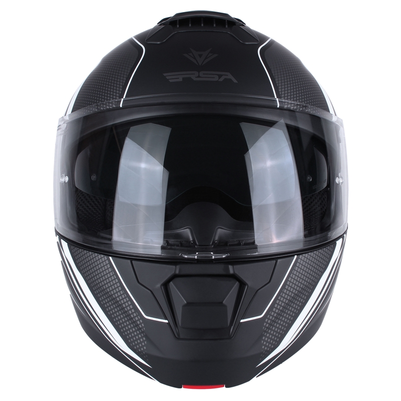 Motoristične čelade RSA Rival black-grey-white tip-up razprodaja