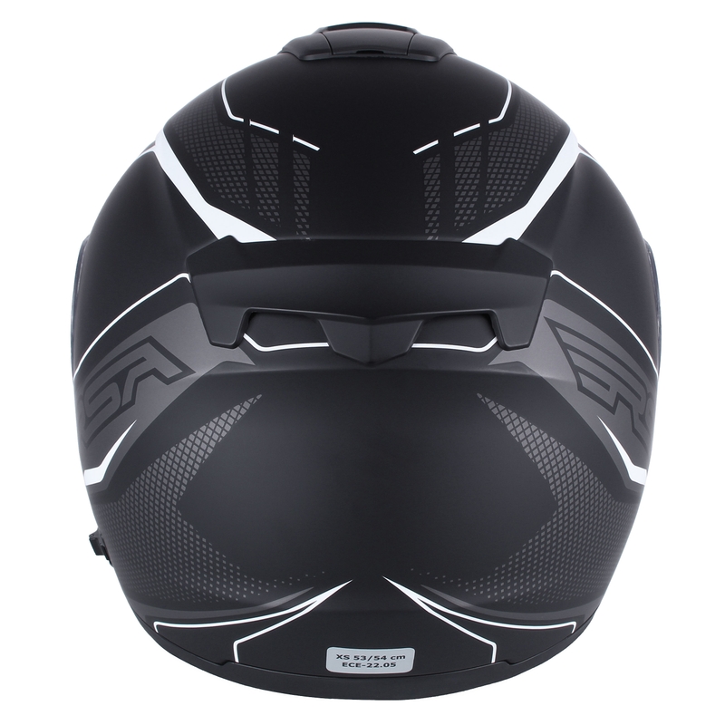 Motoristične čelade RSA Rival black-grey-white tip-up razprodaja