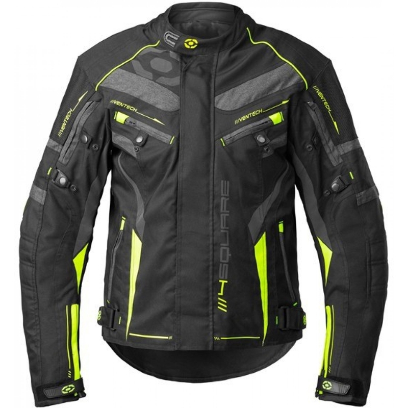 Motoristična jakna 4SQUARE Roadster Dual black-fluo yellow