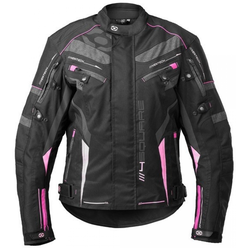 Ženske 4SQUARE Roadster Dual Black and Pink Motorcycle Jacket razprodaja