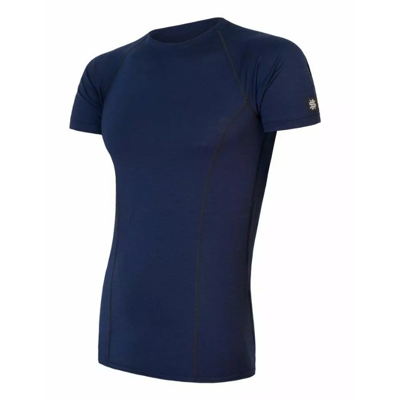 Moška majica Sensor Merino Active temno modra - kratki rokavi razprodaja