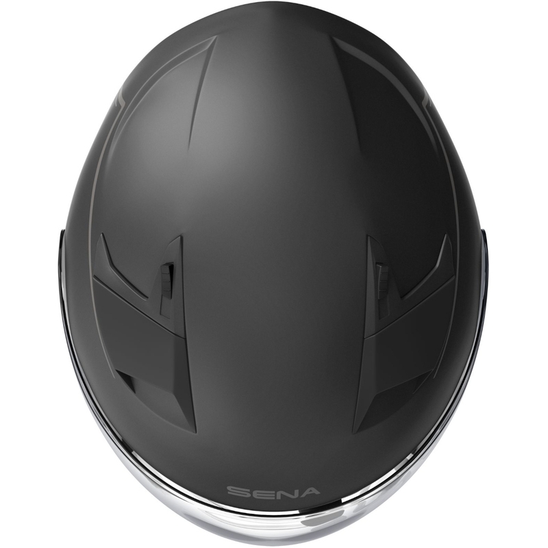 Odprta motoristična čelada s slušalkami SENA Outstar Black Matte razprodaja