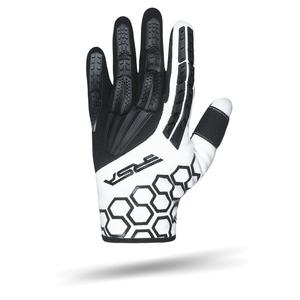 Otroške motoristične rokavice RSA MX EVO črno-bele barve