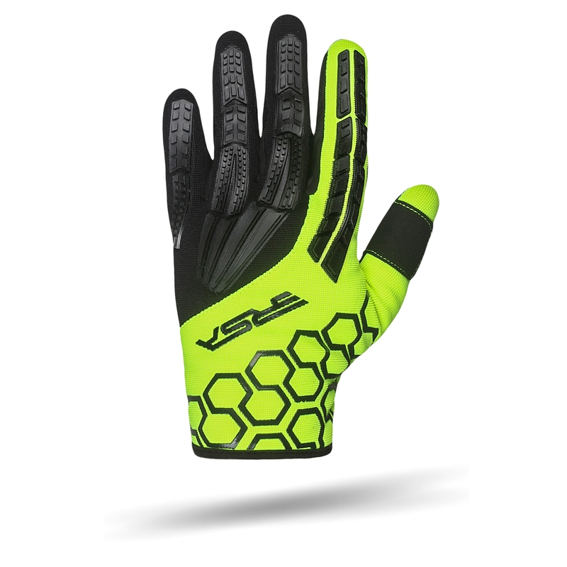 Otroške motoristične rokavice RSA MX EVO black-fluo yellow