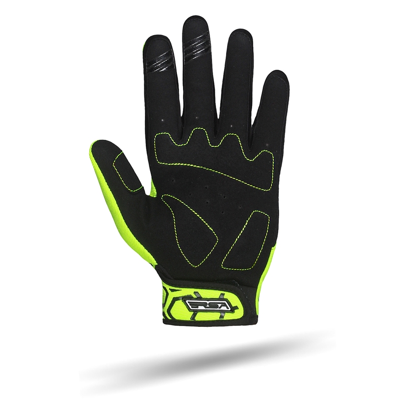 Otroške motoristične rokavice RSA MX EVO black-fluo yellow