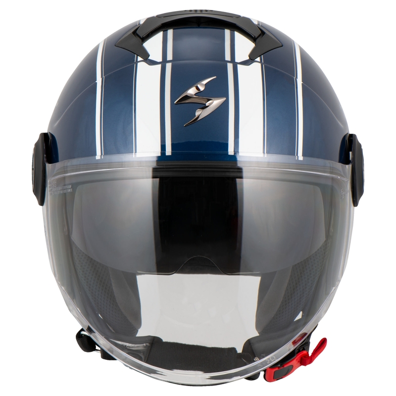 Odprta motoristična čelada SCORPION EXO-CITY SCOOT temno modro-bela