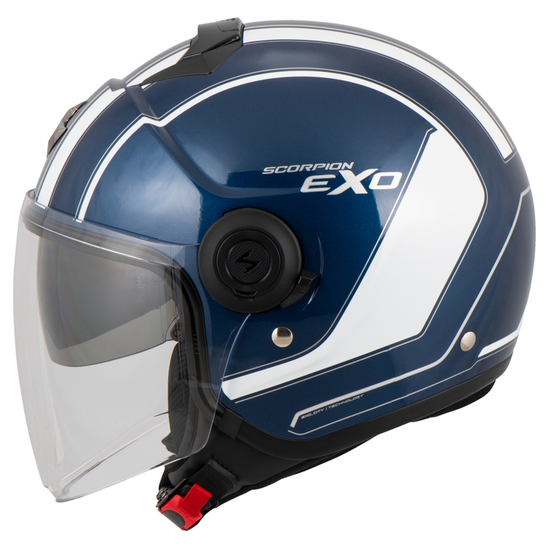Odprta motoristična čelada SCORPION EXO-CITY SCOOT temno modro-bela
