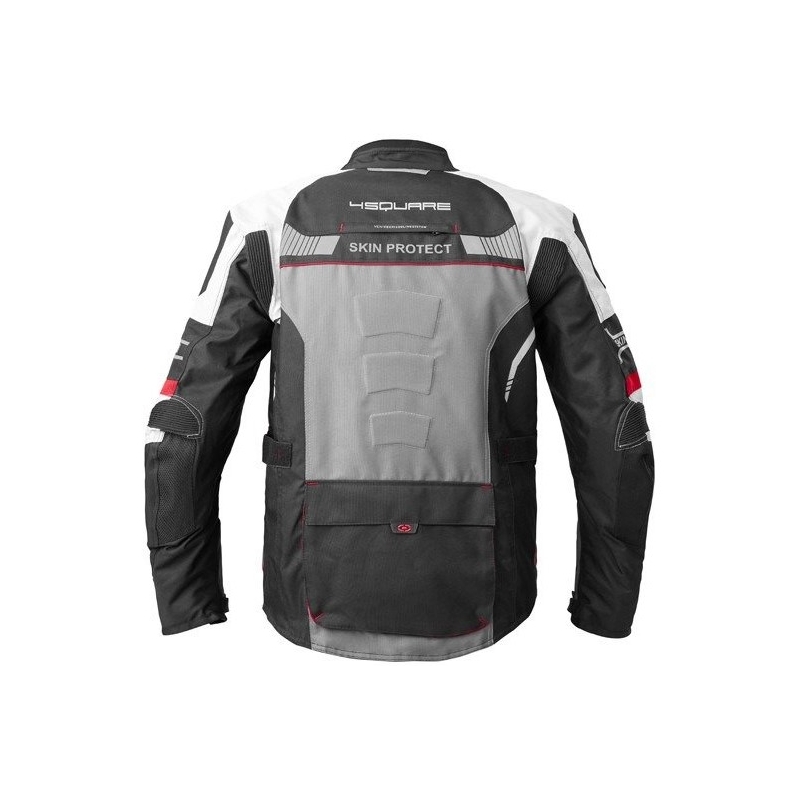4SQUARE Shield Black-White-Red Motorcycle Jacket razprodaja