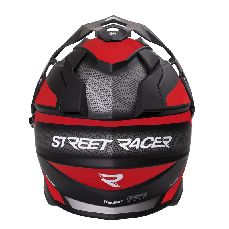 Enduro čelada Street Racer Tracker black-white-red razprodaja