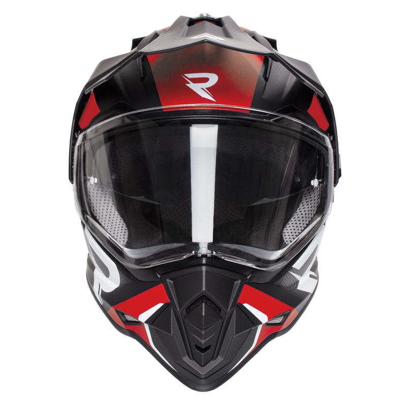 Enduro čelada Street Racer Tracker black-white-red razprodaja